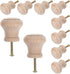Homoyoyo 10pcs Natural Round Wood Drawer Knobs Unfinished Wooden Cabinet Handles for