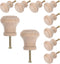 Homoyoyo 10pcs Natural Wood Cabinet Knobs Round Solid Wood Drawer Pull Handles