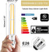 7.3 Inch E26 Bulb 6W Dimmable, 2700K Bulbs 800LM, 80 T10 T9 Bulb 2Pack Led Soft White Edison Equal Watt Tubular Long