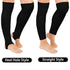 Zhanmai Cut Resistant Leg Sleeves Bite-Proof Protective Leg Sleeves for Welding, Lawn Mowing Guard Safety (Black, Heel Hole Style)