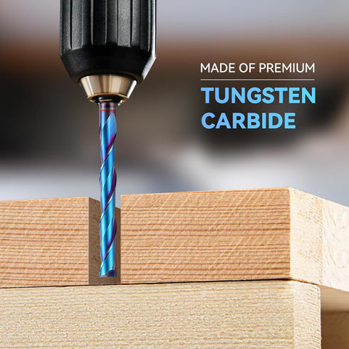 1/4 Inch HQMaster Extra Long Spiral Router Bit Upcut Shank Solid Carbide CNC Router Bit with Nano Blue Coating CNC Bits