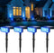 T-SUN Solar Spot Lights Outdoor, 4 Pack 49LED Landscape Spotlights, 2 Lighting