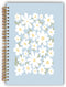 Boho Retro Daisy Floral Spiral Notebook, College Ruled, 5.5×8.3 Inches, Hard Cover Journal for Women