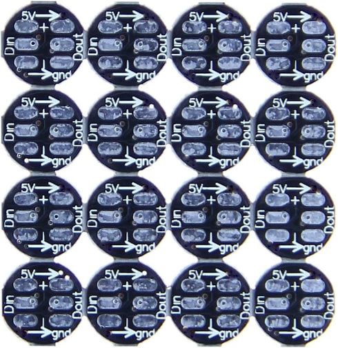 100pcs WS2812B 5050 5V ALITOVE Addressable Smart RGB LED Pixel Light on Black Heat Sink PCB Board DC Compatible