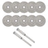 uxcell 10 Pcs 22mm Diamond Cutting Wheels Cut Off Wheel with 2 Pcs Mandrels for Rotary Tool