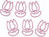 Tulip Flower Shaped Paper Clips Great for Paper Clip Collectors or Office Gift - Comes in Round Tin with Lid and Gift Box (100 Count Pink) by Butler in the Home