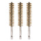 3pcs 17mm Dia Brass Bore Brush Cleaning Wire Brush with Handle, 1/4 Inch Hex Shank for Tubes, Ports, Bearings