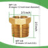 NPT 1/4 Female to NPT 3/8 Male Thread Adapter, Brass Reducer for Garden PVC Hose, Air, Gas, Fuel Line (2 pcs)