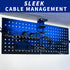 VIVO Steel Clamp-on Desk Pegboard, 12 x 20 inch Privacy Panel, Magnetic Organizer for Above or Under Desk, Black