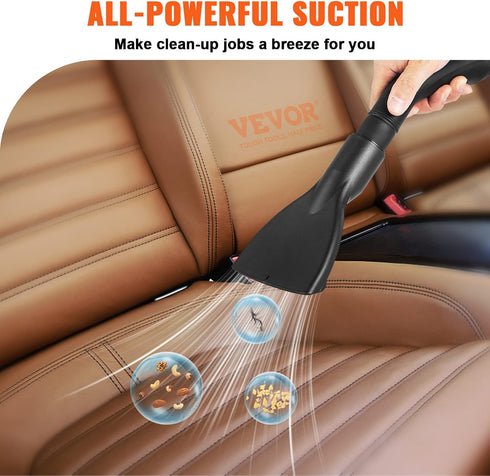 VEVOR Wet Dry Vac, 2.6 Gallon, 2.5 Peak HP Portable Shop Vacuum with Blowing Function, Attachments Storage,