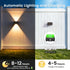 6 Pack IP67 Solar Fence Lights Outdoor, Warm White Up and Down Solar Wall Lights, Waterproof LED Dusk to Dawn Solar
