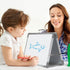 Small Double Sided Magnetic Dry Erase Board with Calendar - Portable Folding Whiteboard for Desktop, Monthly Schedule