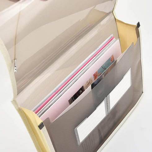 Expanding File Folder Document Organizer, Waterproof Transparent Document Bag, 2.8" Expansion, 5 Pack for Home School
