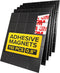 Hyper-Sticky Magnets with Adhesive Backing - 110pcs 0.8x0.08 Strong Magnetic Squares for Whiteboard Fridge -