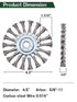 Knotted Wire Wheel Brush 4.5in for 4-1/2" Angle Grinder - 5/8-11 Threads Arbor, 1pcs.