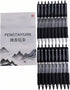 Fengtaiyuan AD038P18 - Retractable Gel Pens, 0.38mm, Black Ink, Ultra Fine, Writing Smooth, 18 Pack