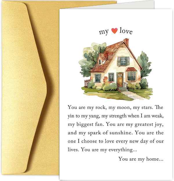 Chenive Wedding Anniversary Card for Husband Wife, Heartfelt Anniversary Card for Him Her,