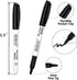 Shuttle Art 32 Pack Dry Erase Markers, Fine Tip Black Whiteboard Markers for Kids, Perfect for Writing