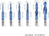 uxcell Combination Drill and Tap Bit Set M3 M4 M5 M6 M8 M10 with 1/4" Hex Shank Bluing High Speed Steel Countersink Bit Spiral Flute Tapping Tool 6pcs by uxcell