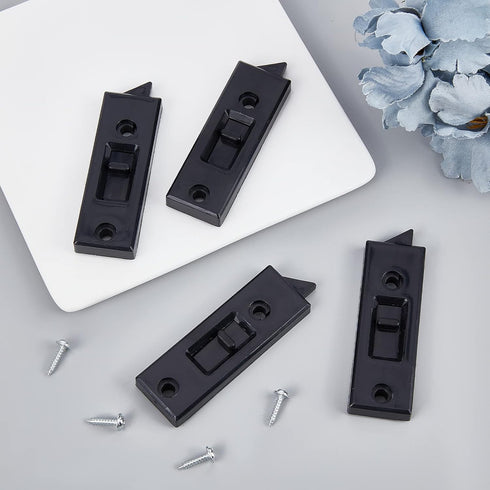 GORGECRAFT 2 Pairs Tilt Latch Replacement Window Parts, Plastic Construction with 8Pcs Iron Screws for Home Windows
