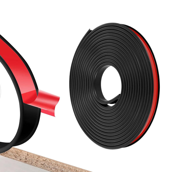 U Shape Edge Banding, Soft Self Adhesive Veneer Trim 16.4Ft for Countertop, Cabinets, Table, Furniture Protection