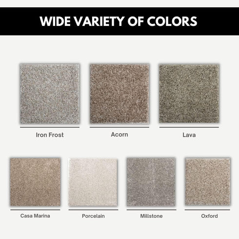 Smart Squares Easy Street Carpet Tiles, 8x8 Inch, Soft Padded, Peel and Stick for Easy DIY Installation