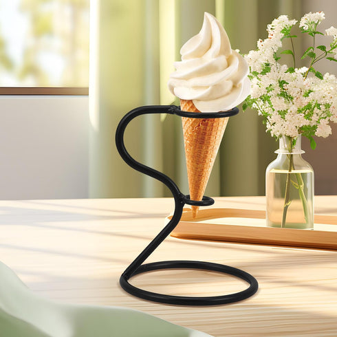 Reusable Metal Ice Cream Cone Holder Stand - Perfect for Parties & Desserts