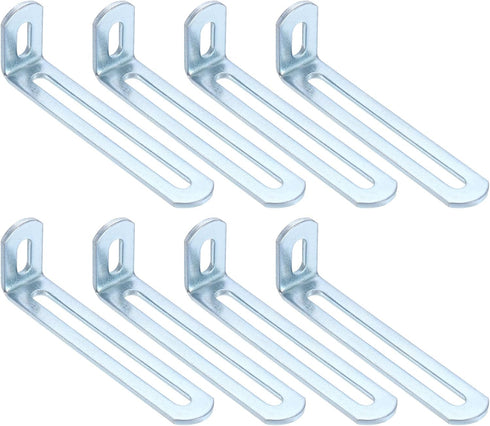 uxcell 8 Pcs Adjustable Right Angle Brackets, Slotted L-Shape Corner Bracket 3.9"x1.2"x0.7",