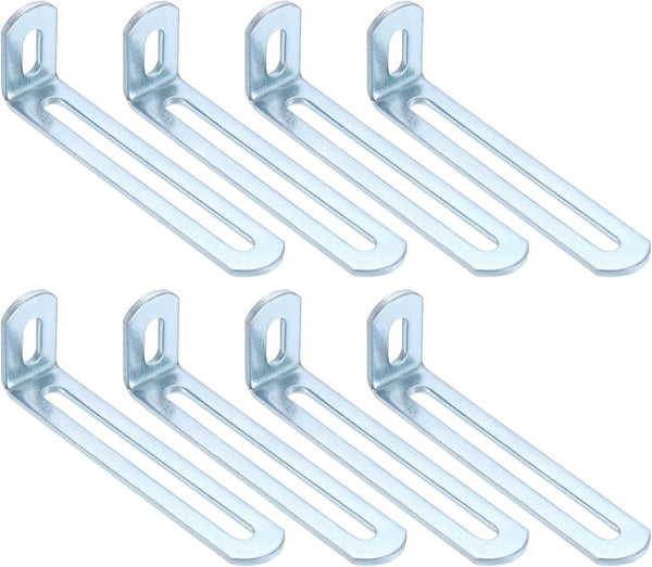uxcell 8 Pcs Adjustable Right Angle Brackets, Slotted L-Shape Corner Bracket 3.9"x1.2"x0.7",