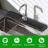Sink Splash Guard, 5 Slope Silicone Draining Mat for Kitchen Sink - 24 inch Sink Faucet Mat Splash Guard Accessories