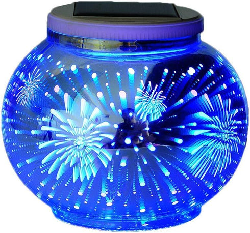 Idearsen Color Changing Solar Powered Glass Ball Led Garden Lights, Rechargeable Solar Table
