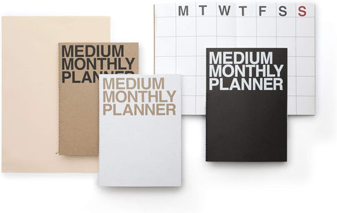 JSTORY Medium Monthly Planner, Undated Year Round, Flexible Cover, A5, 16 Months, 150 GSM, 18 Sheets