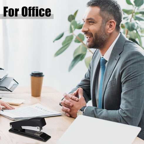 Yahenda 18 Pieces Black Staplers Bulk with Staples, 20 Sheet Capacity for Office and School