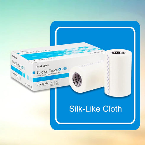 3 10 4 1 Pack McKesson Surgical Tape, Non-Sterile, Air Permeable Silk-Like Cloth, in x yd, Rolls