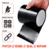 CANOPUS Patch and Seal Tape, Waterproof Tape for Indoor & Outdoor Use, Heavy Duty Thick Rubberized Repair Tape, Fix Leaks on Hoses, Pipes, Gutters, Roofs, Boats, Pools, 4" x 5' Black