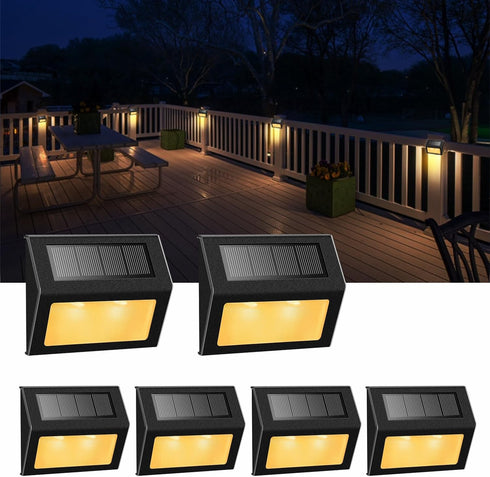 XLUX Solar Lights for Steps Decks Pathway Yard Stairs Fences, LED lamp, Rainproof,