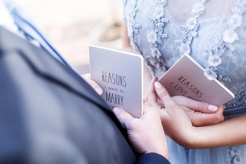 Reasons I Want to Marry You Journal Notebook - Love Letter Wedding Gift for Husband or Groom