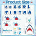 Shark Bulletin Board Kit, Under The Sea Classroom Decorations, DIY Photo Set Ocean Theme Paper Cutouts for Kids Decor