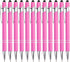 PASISIBICK 12 Pieces Pink Ballpoint Pen with Stylus Tip, 2 in 1 Premium Metal Stylus Pen for Touch Screens (12 PCS Pink)