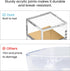 OfficeGoods 3-Tier Stackable Acrylic Holder, Stylish Desk Organizer for Office or Home with Gold Metal Base