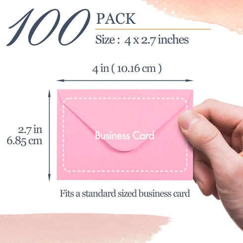 Gift Card Envelopes - Gummed 100-Count Mini Envelopes, 10 Colors, 4 x 2.7 Inches