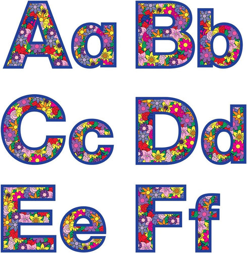 Hygloss Products Bulletin Board Letters and Numbers - Punch Out Flower Pot Design Combo, 3 Inch, 350 Pieces