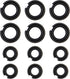 1/2"" & 3/8"" Impact Wrench Retainer rings with O-ring Fit for Electric Wrench/Pneumatic Wrench, Including Retainer Ring Anvil Install Tool, Impact Wrench Tool Parts and Accessories (6+6/Sets), Black