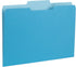 Blue Summit File Folders, Letter Size, Two-Tone Ocean Colors, 1/3 Tab - 100 Pack