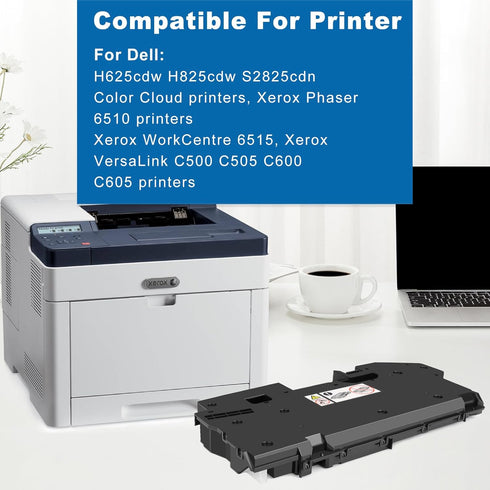 H625cdw H825cdw S2825cdn Waste Toner Container Box Compatible for Xerox VersaLink C600 C605 C500 C505, Waste Toner