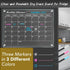 DIYMAG Magnetic Acrylic Dry Erase Calendar for Fridge, Clear Monthly Planner Menu with 3 Highlight Markers,