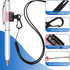4 Set Likesing Pen Holder for Lanyard, Elastic Retractable Pencil Holder with Silicone Lanyard Around Neck, Pen Leash