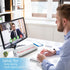 Audio-Visual Direct White Glass Dry Erase Desktop Organizer & Storage Notepad, Whiteboard