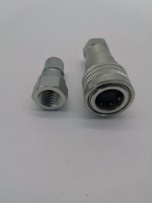 Quick Disconnect Hydraulic Coupler/Coupling 7241-B 1/4 Inch NPT (1 Set)