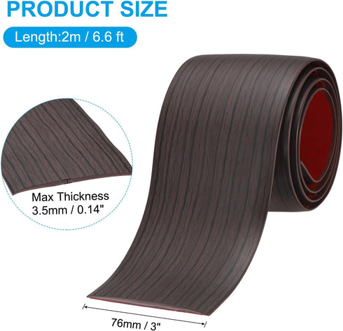 3 6.6 PATIKIL Self Adhesive Floor Transition Strip in x Ft, Vinyl Laminate Floor Flat Divider for Joining Floor Gaps
